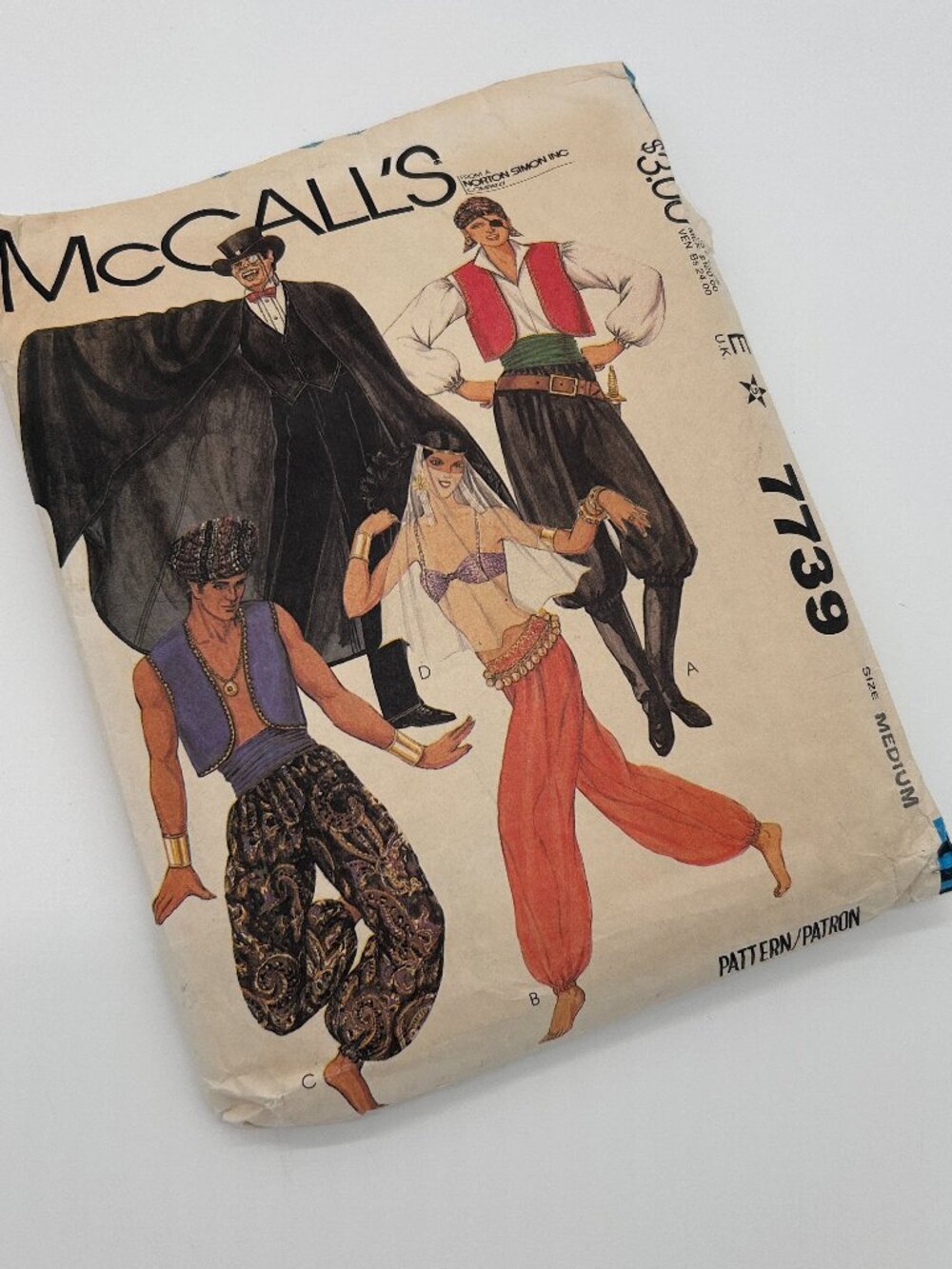 Vintage SEWING PATTERNS McCall’s Halloween Costumes 7739 Size Medium Ephemera